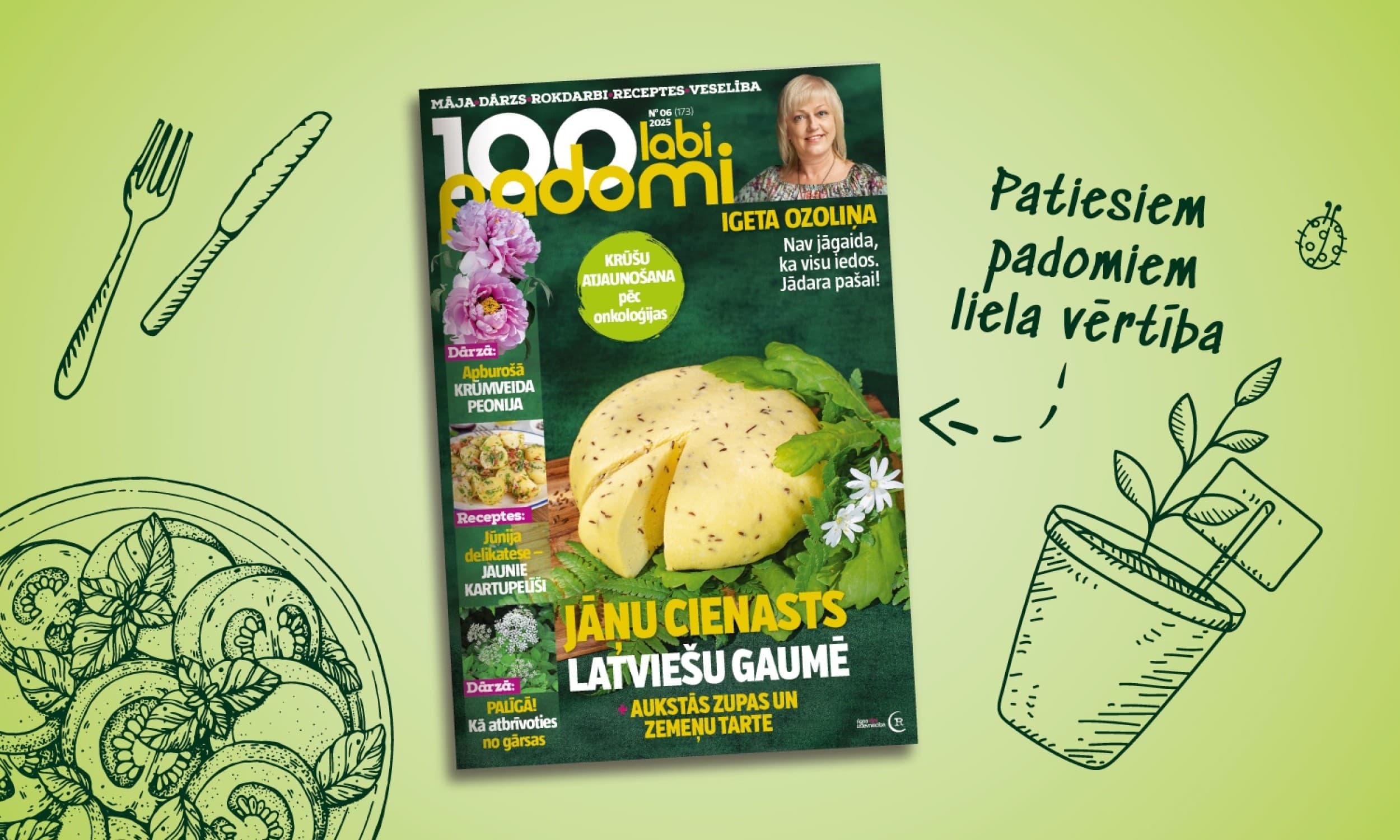 Подписка на журнал 100 LABI PADOMI (12 мес.) | Davanu Serviss
