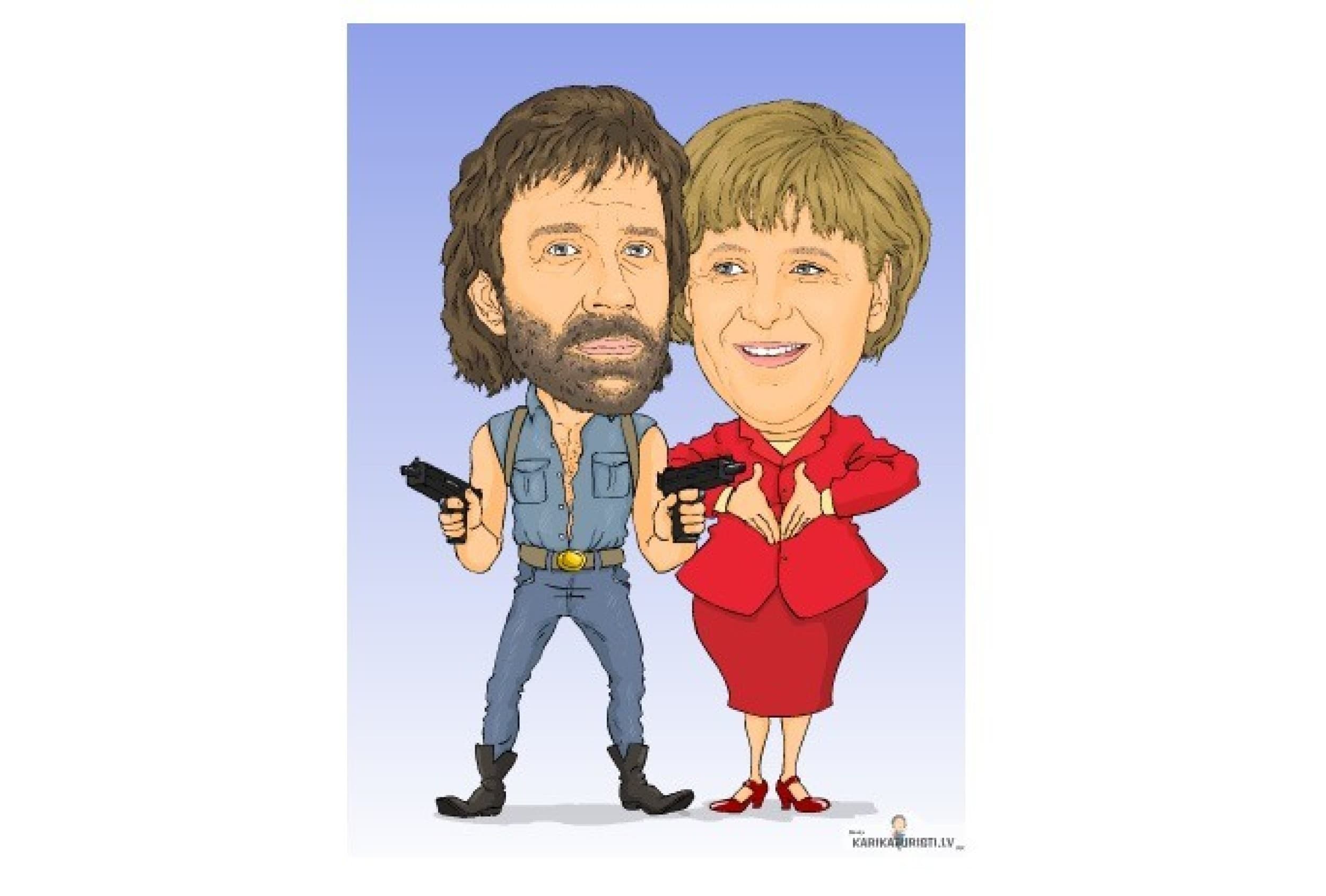 Karikatūra 2 personām bez fona | Davanu Serviss