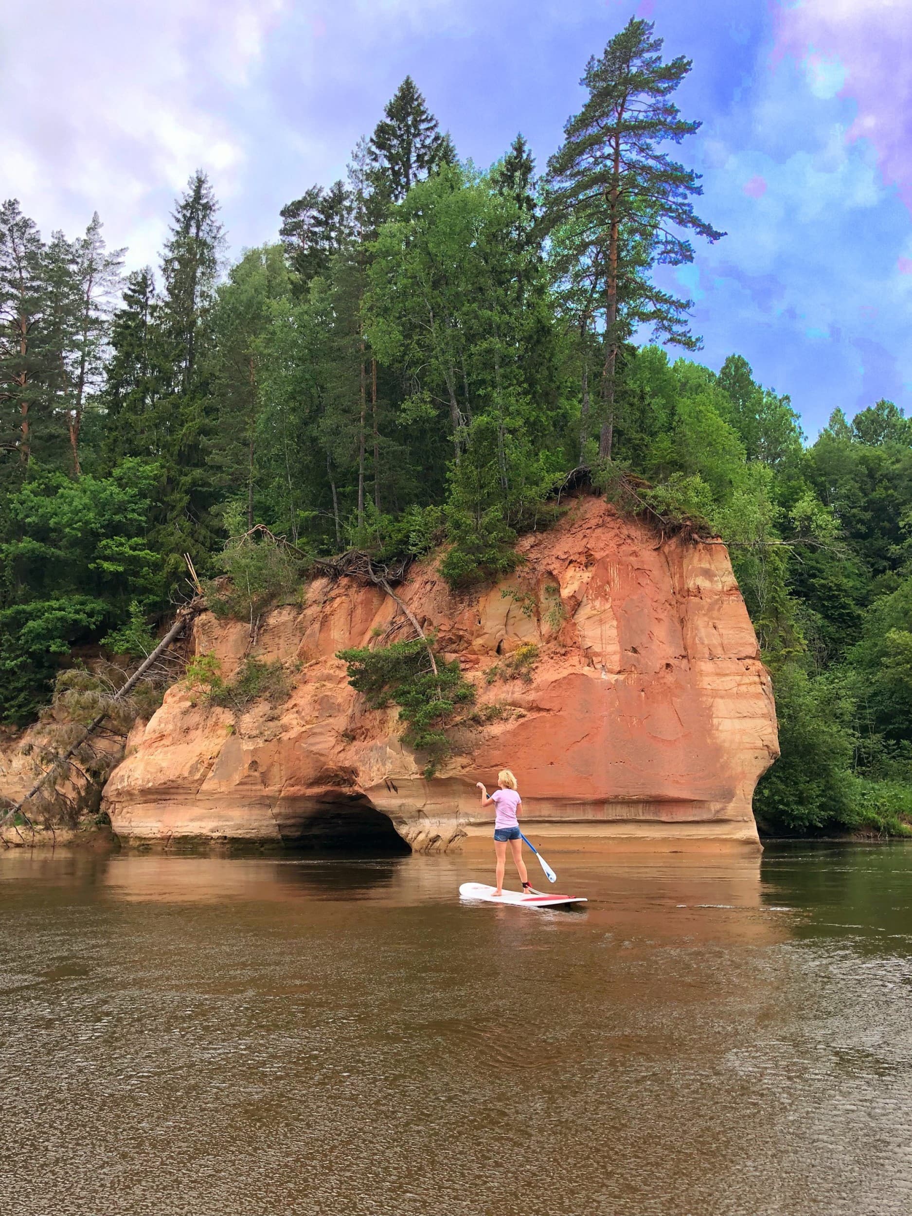 SUP piedzīvojums "Trīs klintis" pa Gauju (2 pers.)