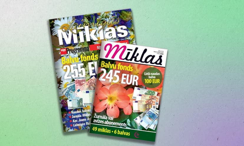 Подписка на комплект журналов MĪKLAS un LAIMĪGĀS MĪKLAS
