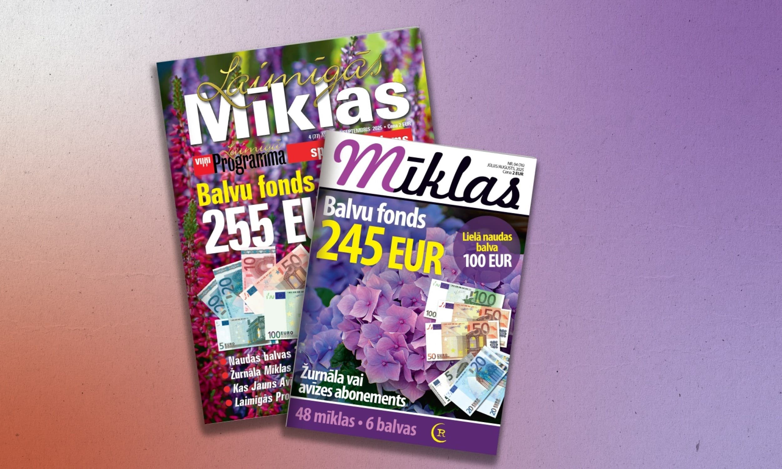 Komplekta MĪKLAS un LAIMĪGĀS MĪKLAS abonements (12 mēn.) | Davanu Serviss