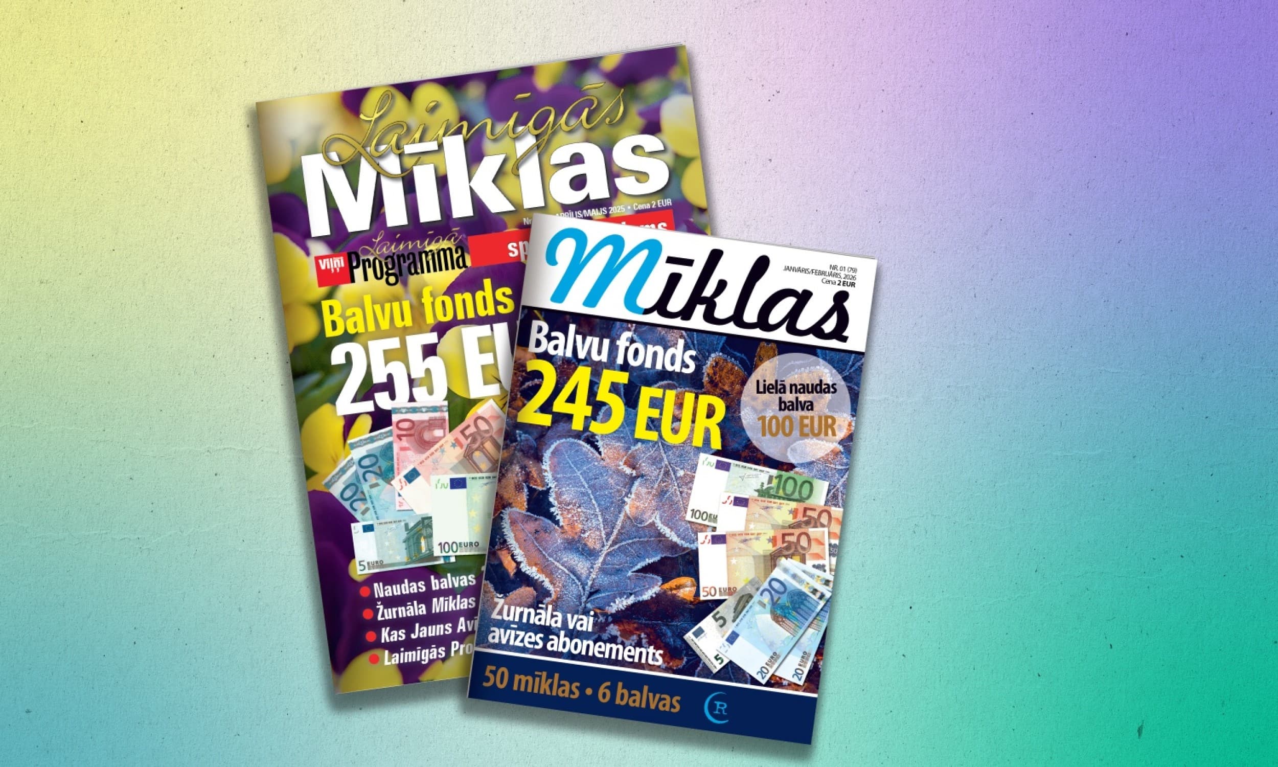 Komplekta MĪKLAS un LAIMĪGĀS MĪKLAS abonements (12 mēn.) | Davanu Serviss