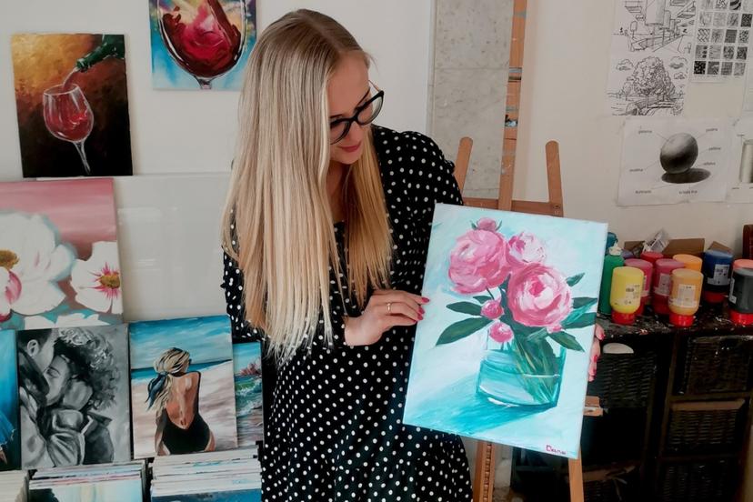 Gleznošanas meistarklase vienai personai – Art&Wine Rīgā