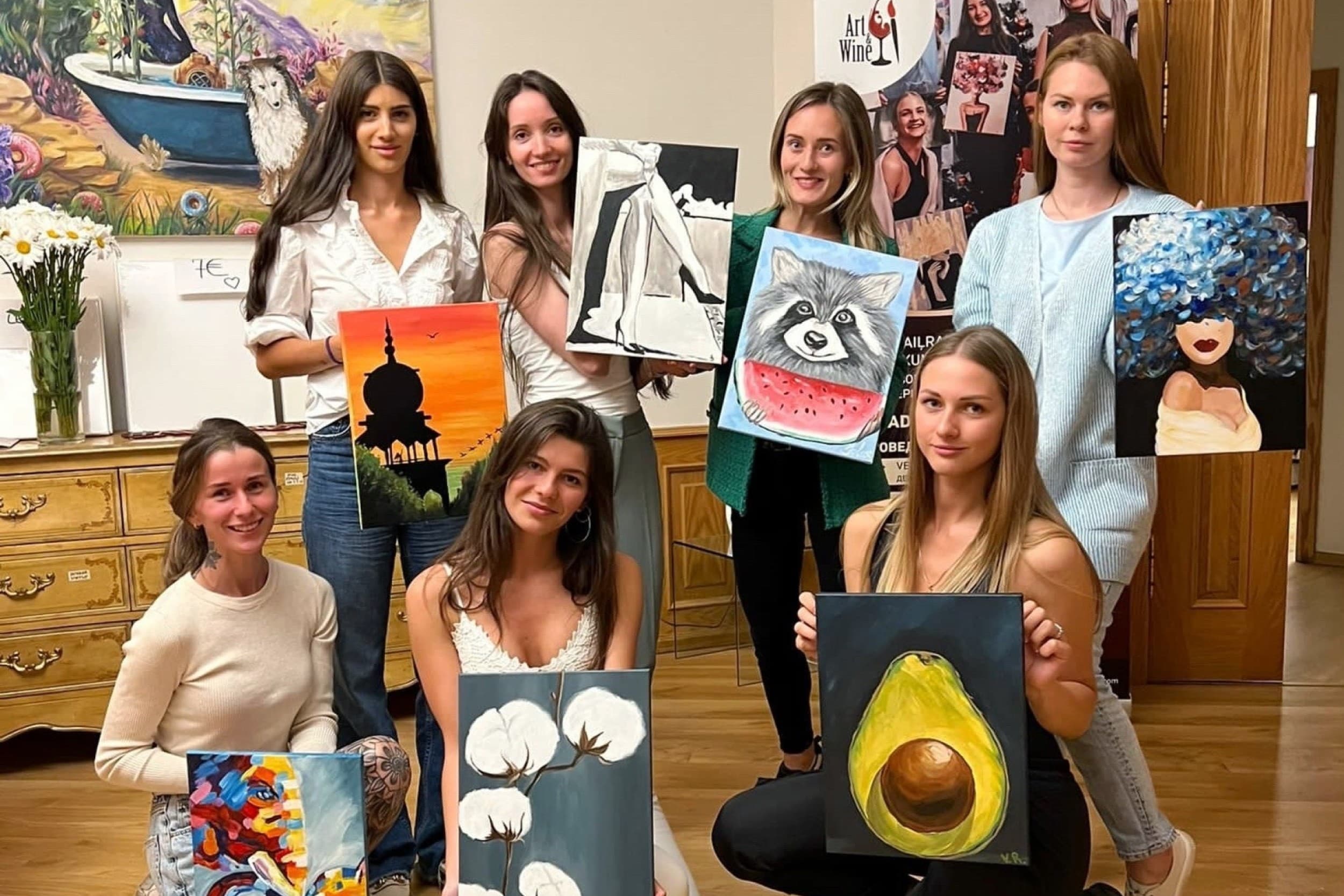 Мастер-класс по живописи для одного – Art&Wine в Риге | Davanu Serviss