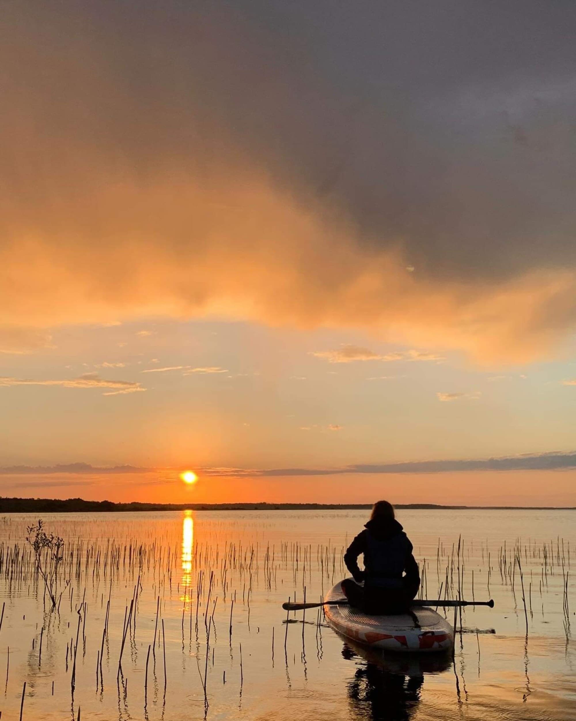 Saulrieta brauciens ar SUP dēli Burtnieku ezerā diviem (2 st.)