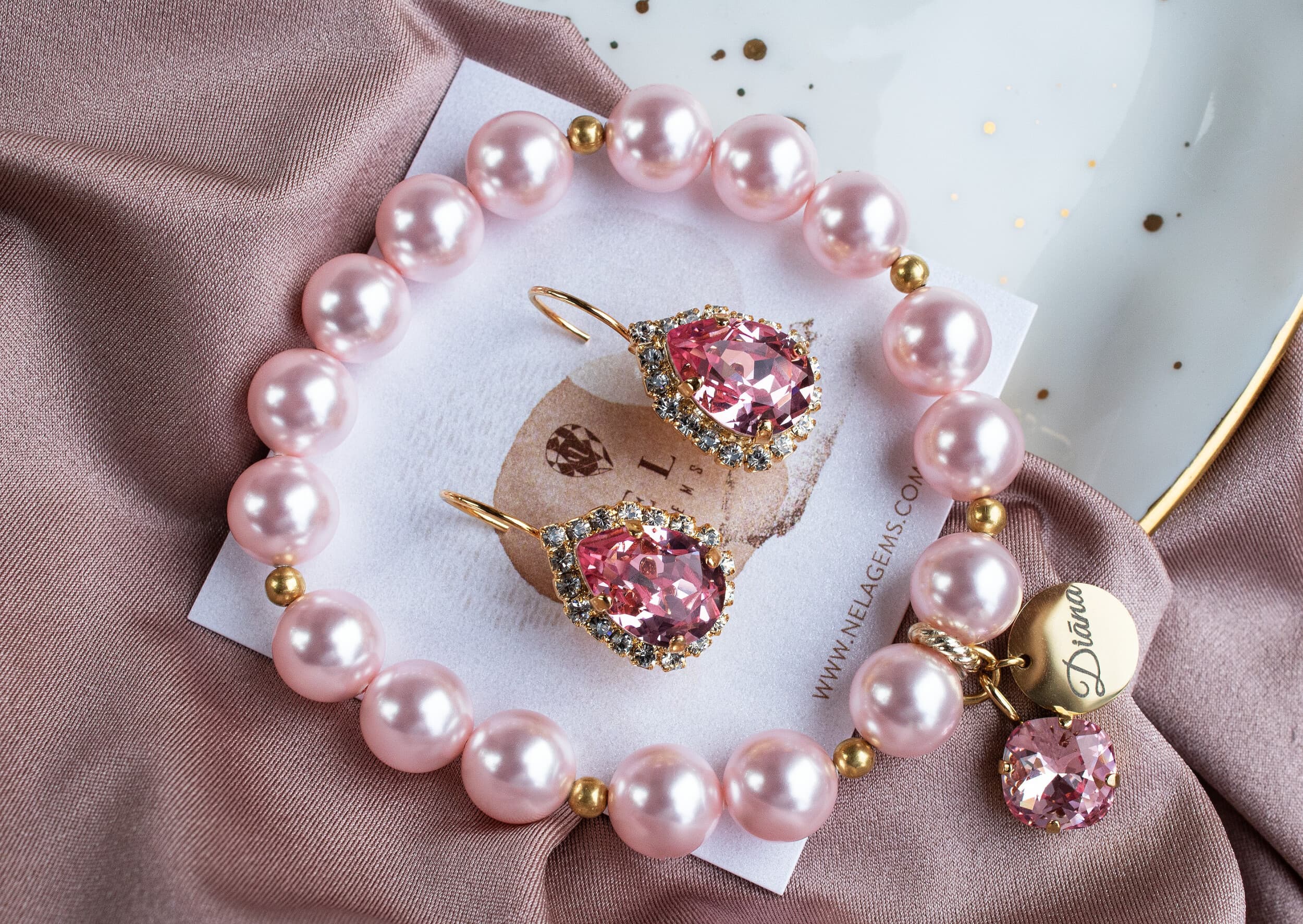 ’’Nela Gems’’ -  rotaslietas ar Swarovski kristāliem | Davanu Serviss