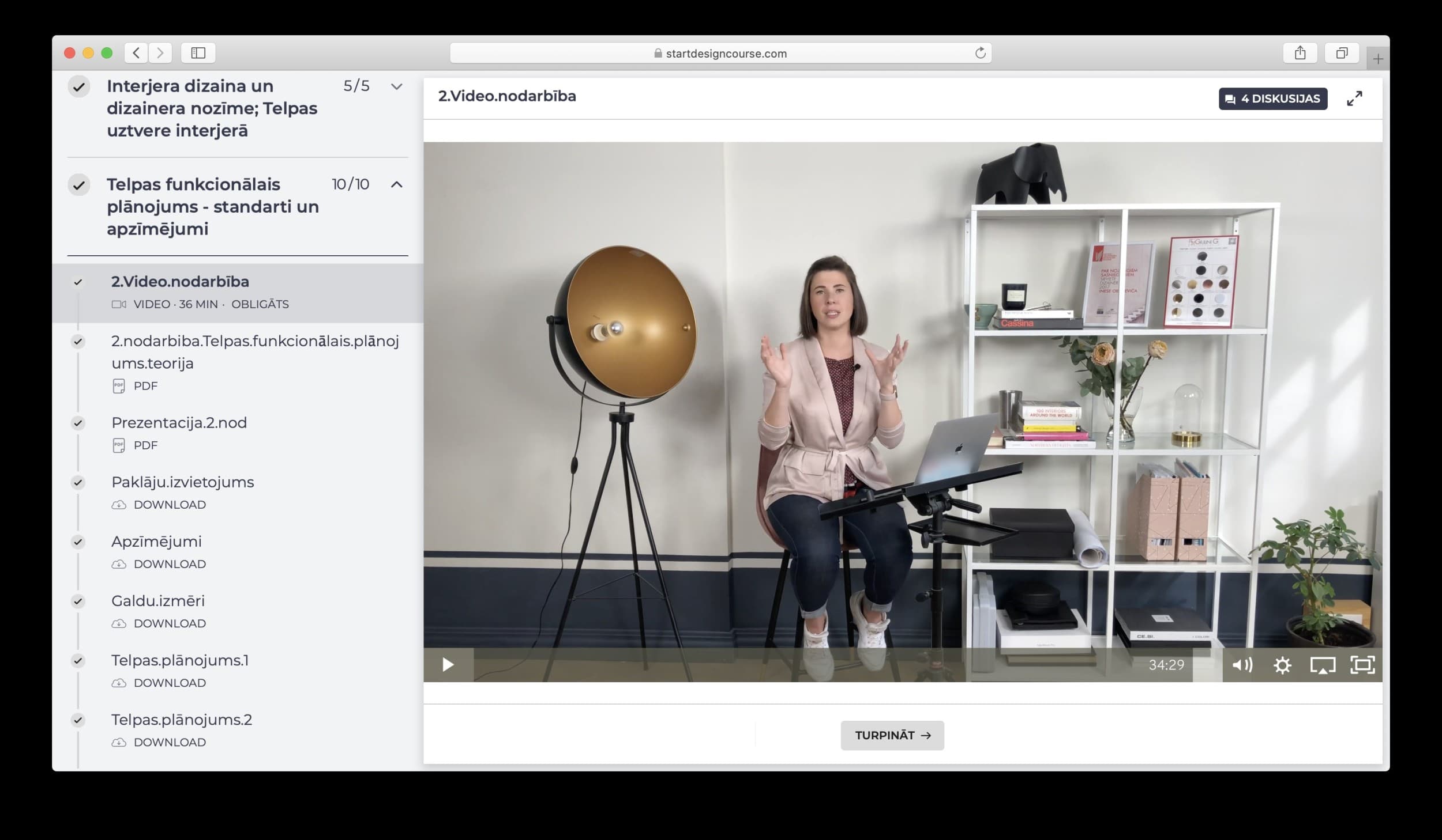 Interjera dizaina online pamatkurss