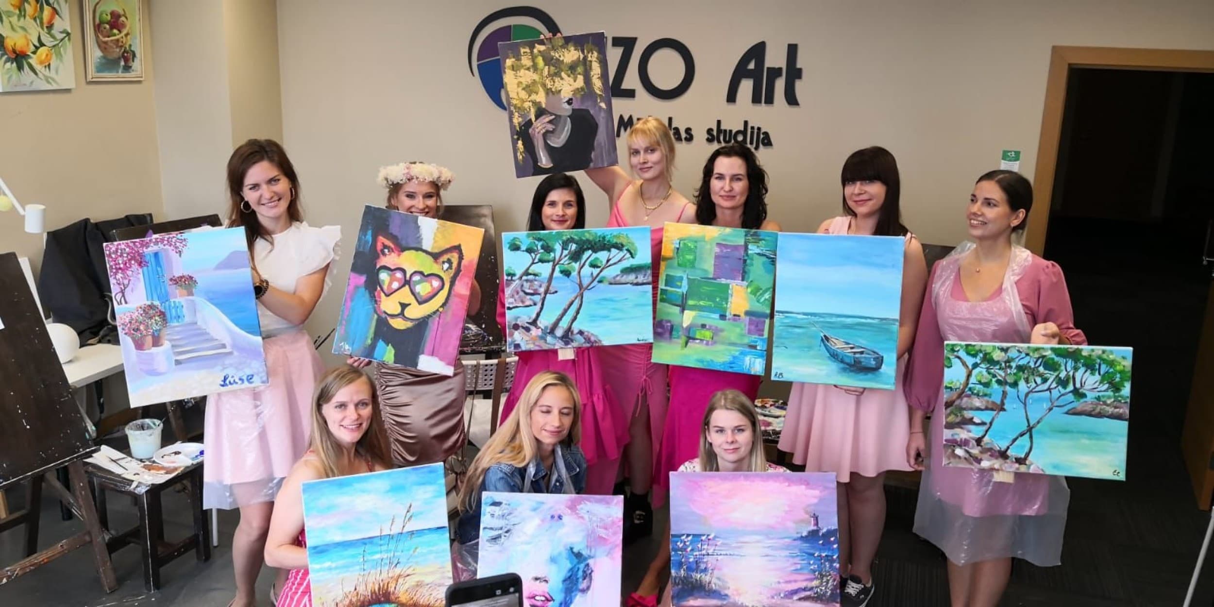 IZO Art glezniecības meistarklase Rīgas studijā | Davanu Serviss