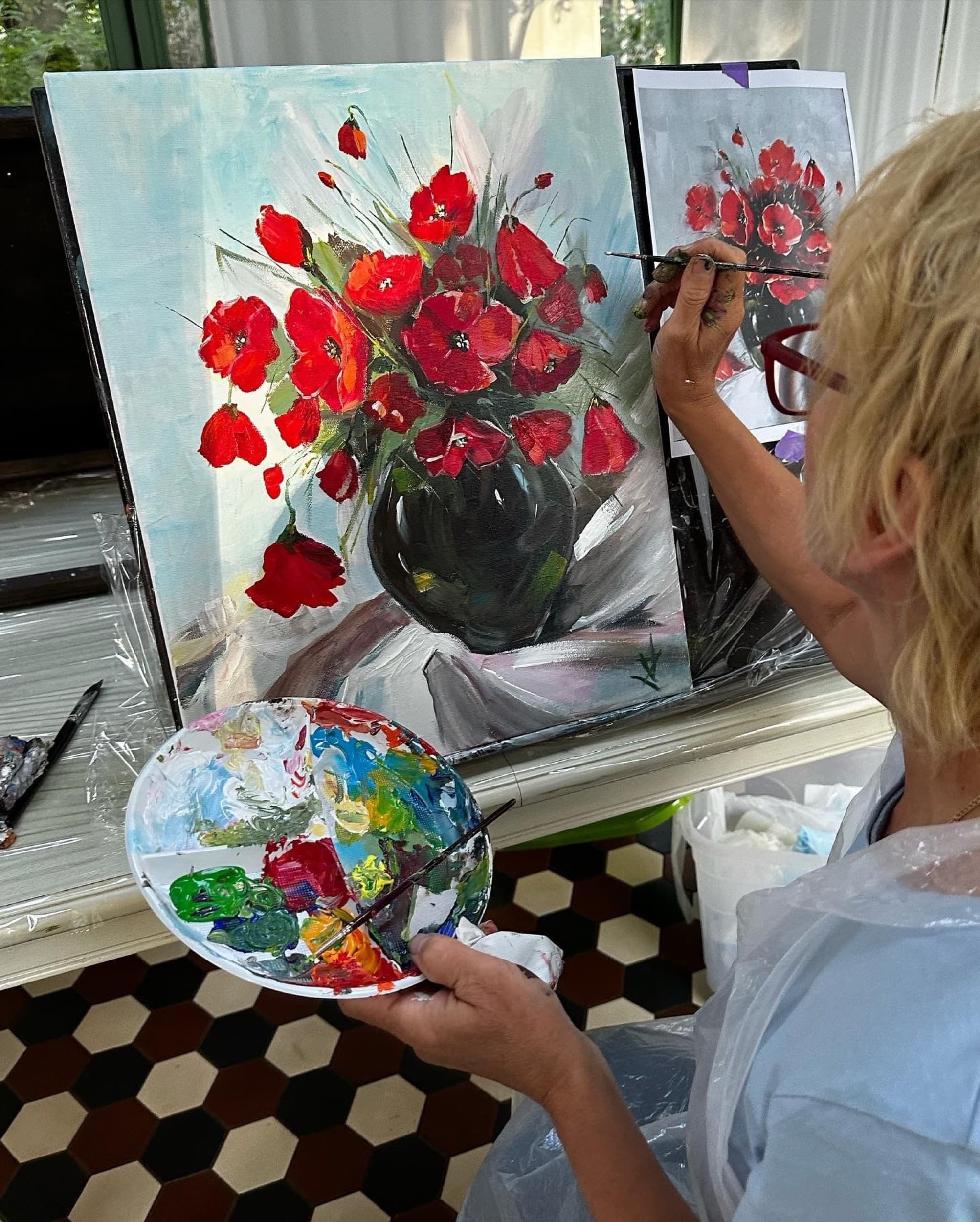 IZO Art glezniecības meistarklase Rīgas studijā | Davanu Serviss