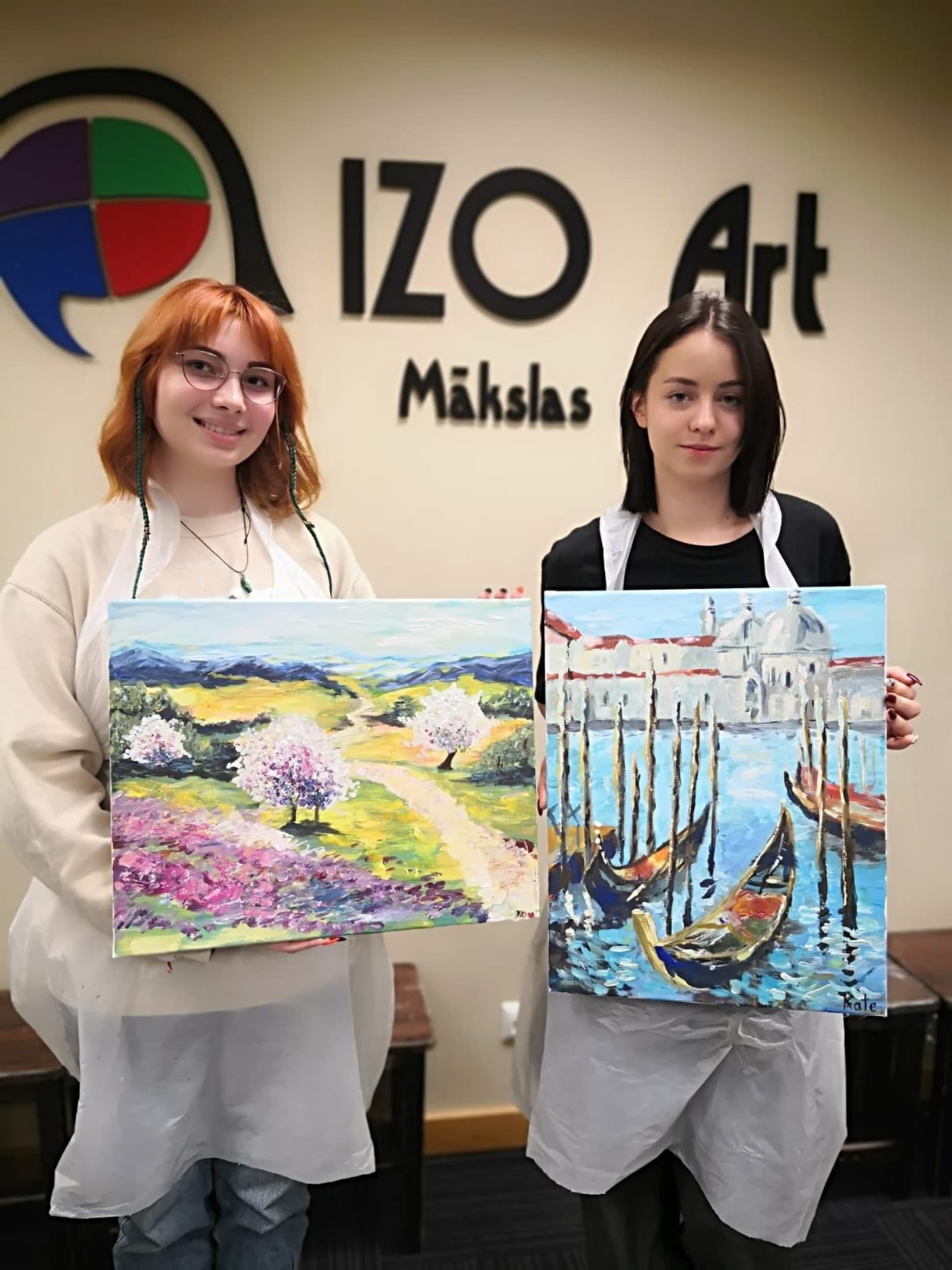 IZO Art glezniecības meistarklase Rīgas studijā | Davanu Serviss