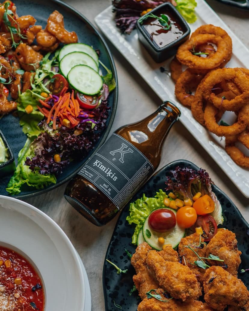 Garšīgs ēdiens + alus no "Brūzis Manufaktūra" kompānijai (10 pers.)