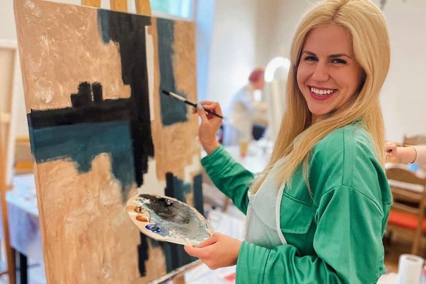 Interjera glezna vienai personai – Art&Wine meistarklase Rīgā