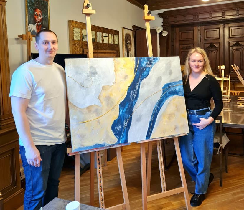 Gleznošanas meistarklase "Art-randiņš diviem" (liela glezna)