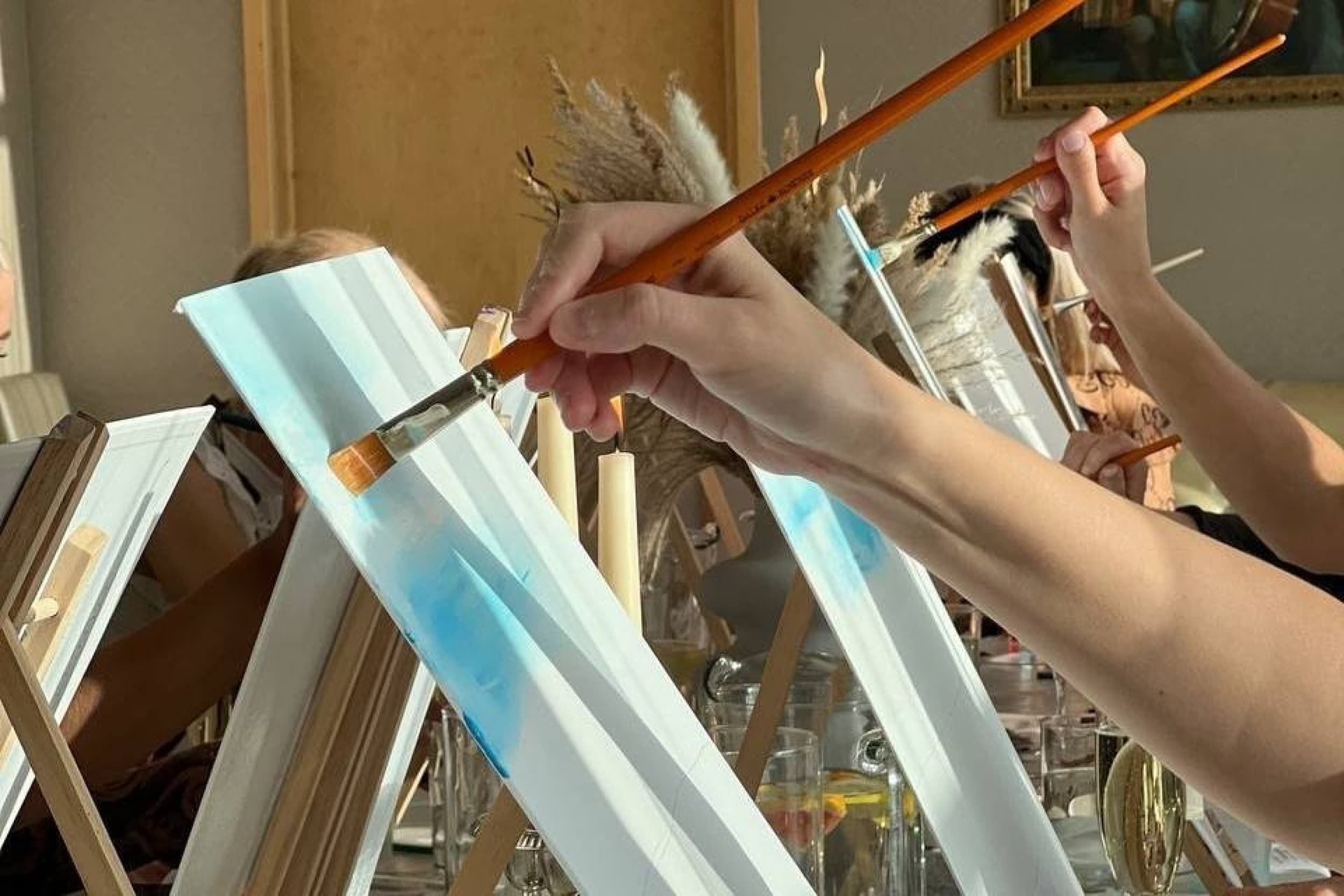 Gleznošanas meistarklase "Astttartt" studijā 