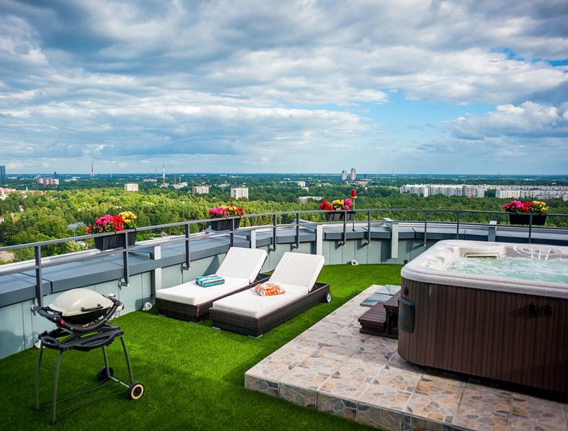 Dienas atpūta penthouse apartementos ar SPA (P.-Pk.)