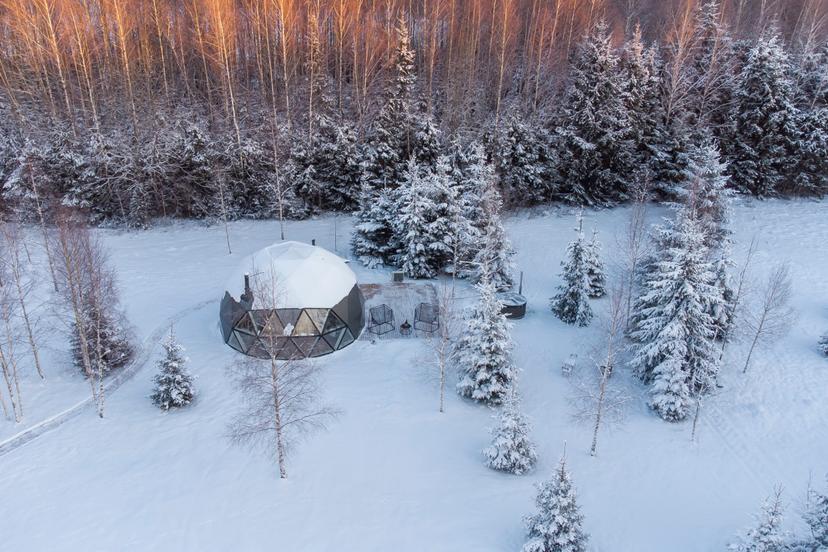 Atpūta panorāmas kupolmājā "Zaļais Zelts" diviem (brīvdiena)