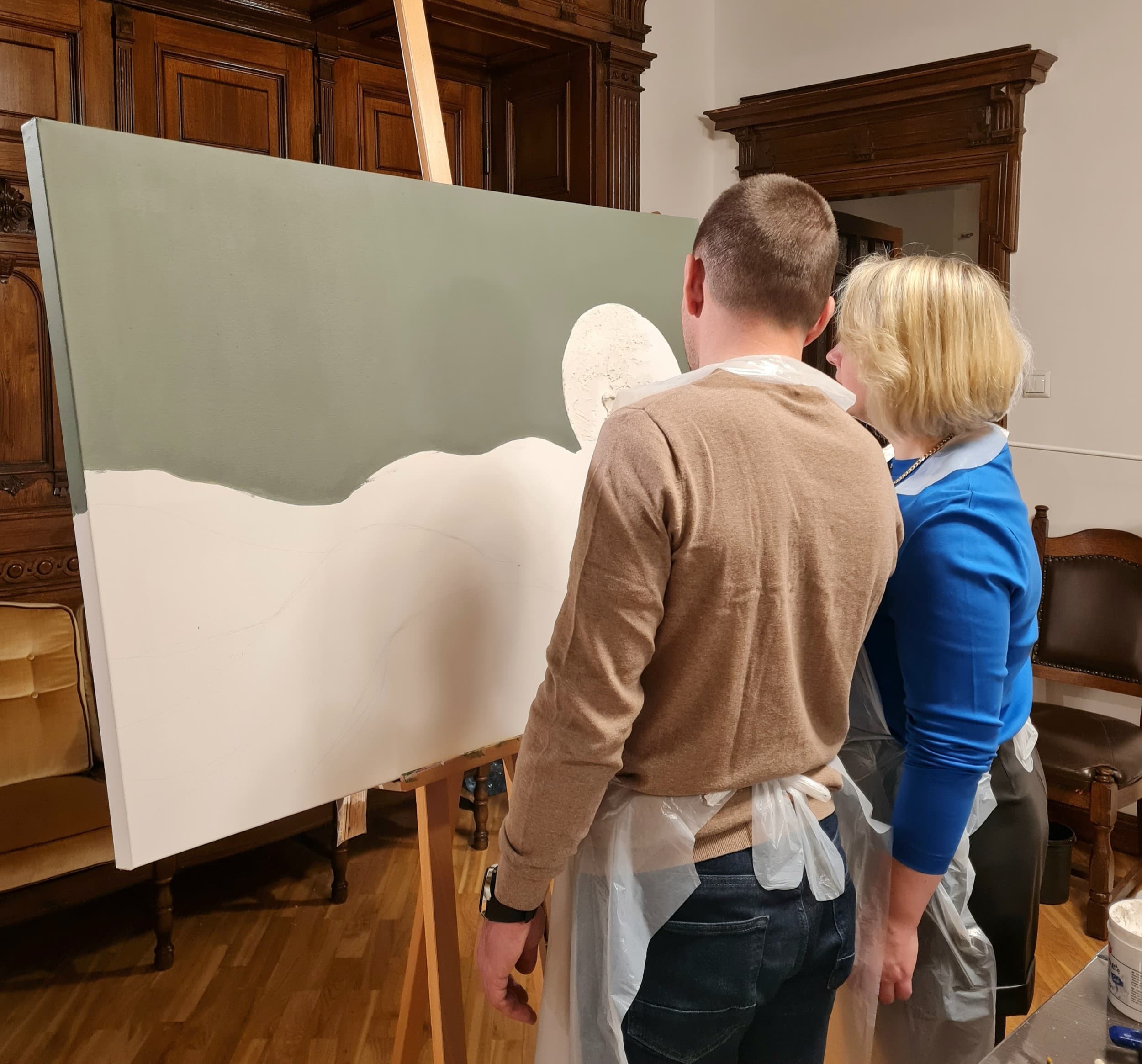 Art-randiņš – gleznošanas meistarklase diviem (liela glezna) | Davanu Serviss