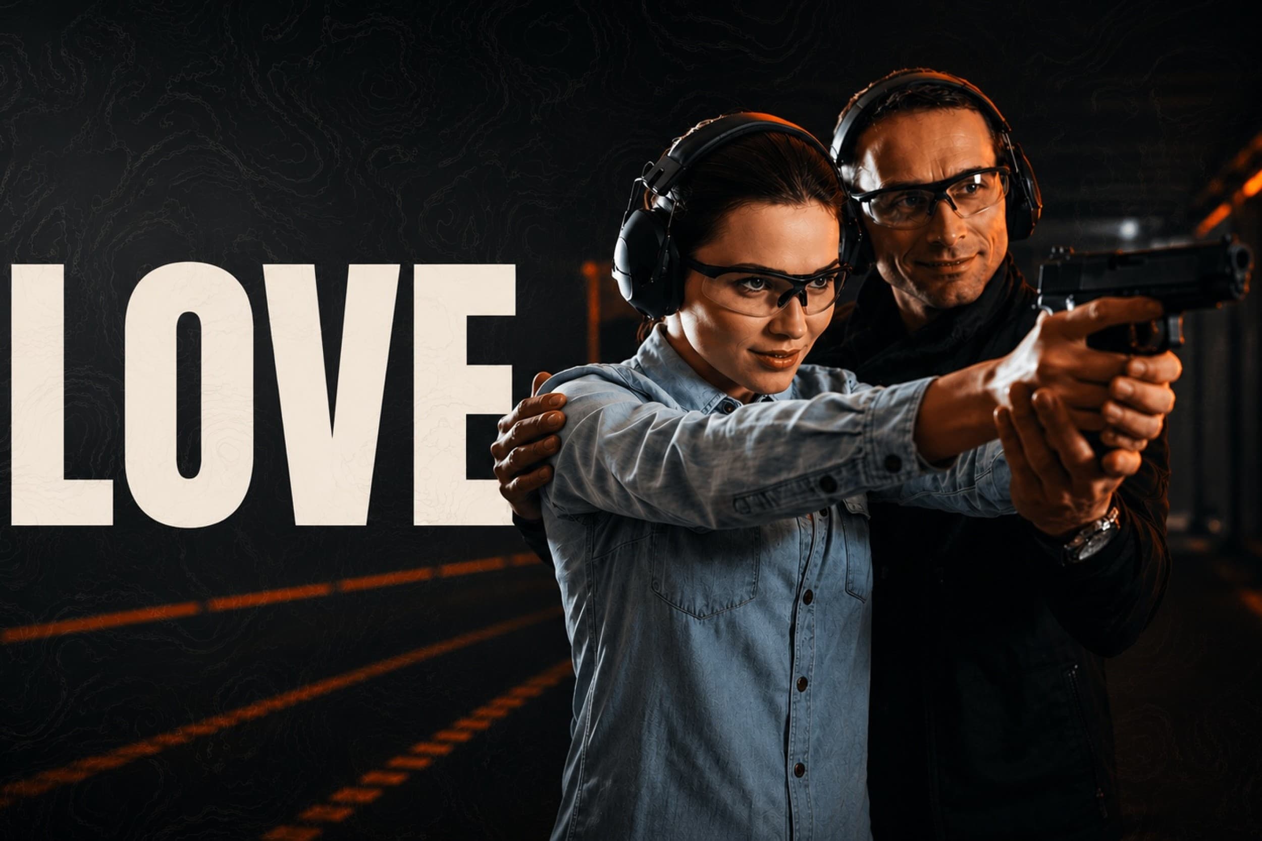 Šaušanas komplekts pārim LOVE – 3 ieroči, 30 šāvieni