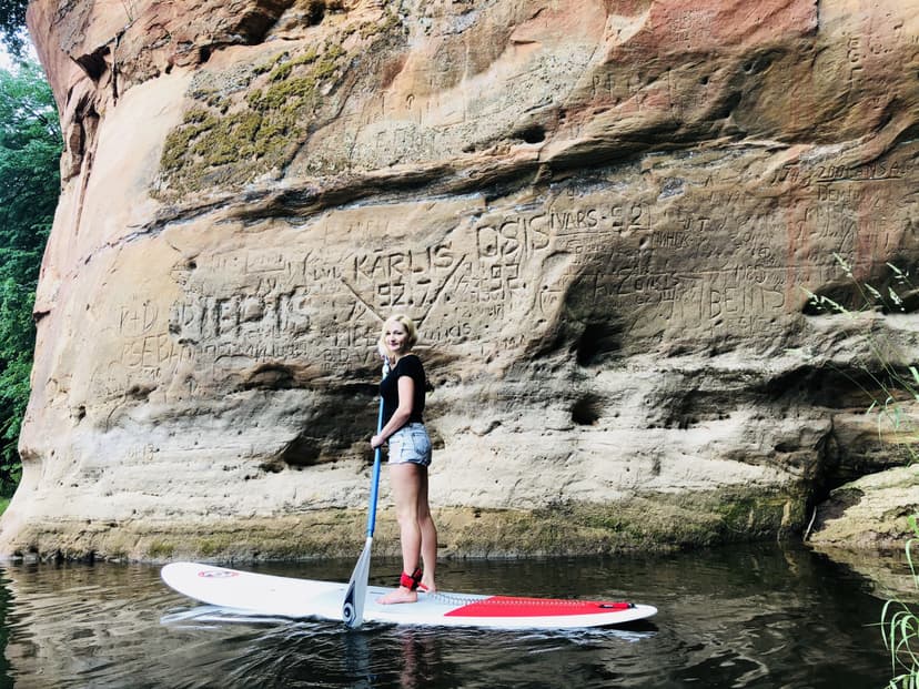 SUP piedzīvojums "Trīs klintis" pa Gauju (2 pers.)