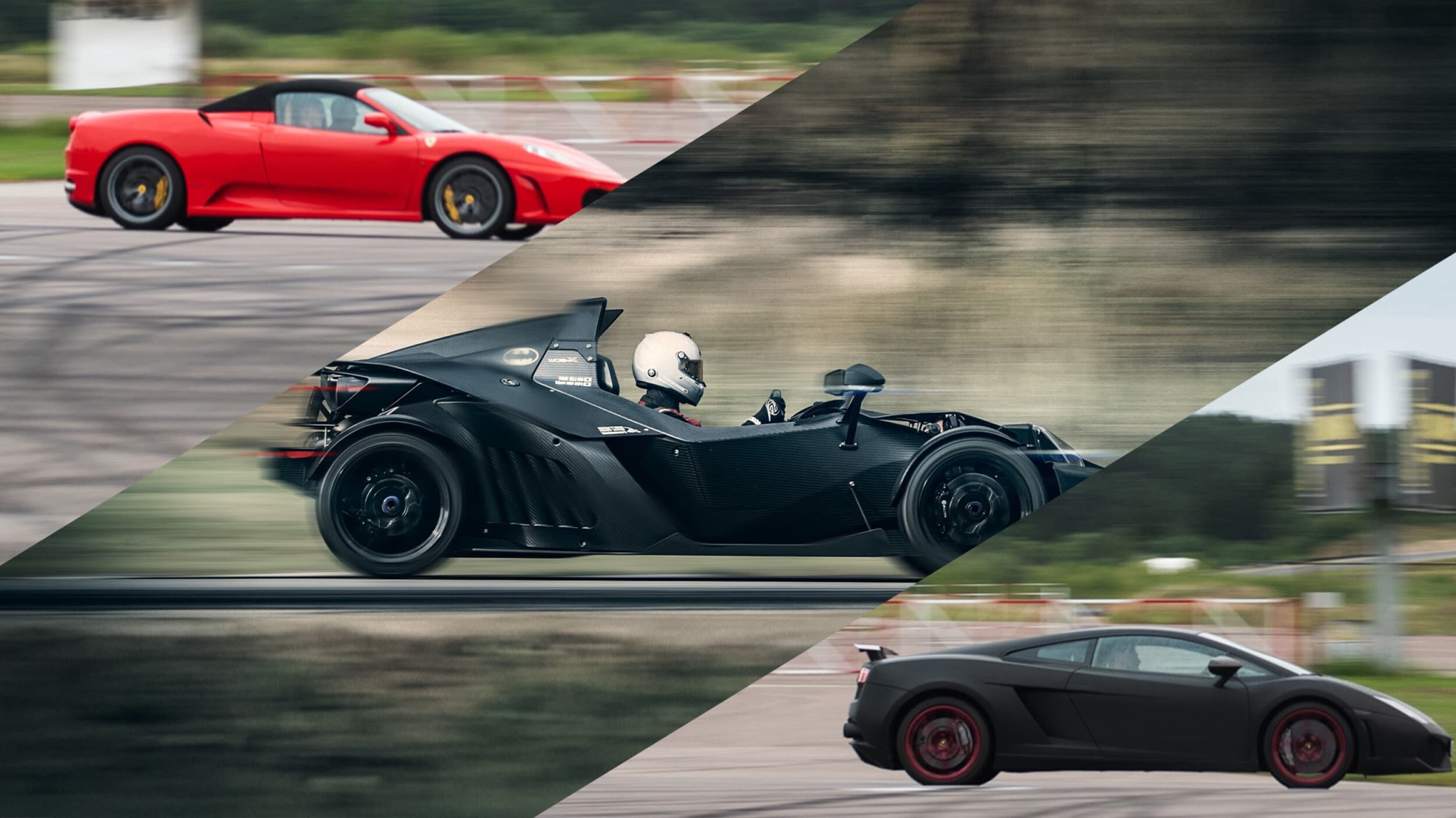Brauciens ar KTM, Lamborghini un Ferrari Biķernieku trasē