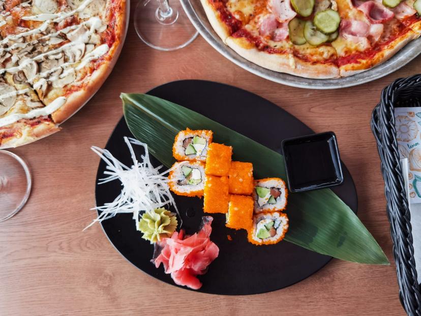 Gardi suši no ’’Mārupes pizza’’ līdzņemšanai